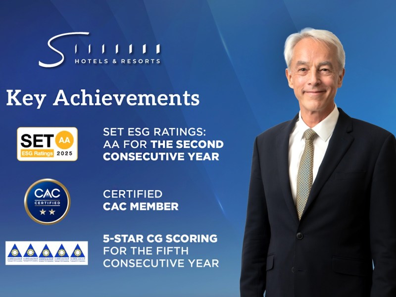 SHR คว้า SET ESG Ratings ระดับ AA สองปีซ้อนพร้อมก้าวสู่สมาชิก CAC ครั้งแรก และรักษา CGR ระดับ 5 ดาว ต่อเนื่อง 5 ปี